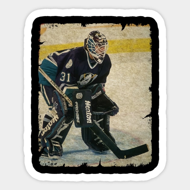 Guy Hebert, 1995 in Mighty Ducks of Anaheim (27 Shutouts) Sticker by Momogi Project